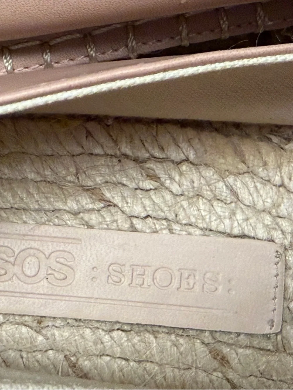 ASOS Blush Pink Espadrille Flats Gold Toe Cap Size 8 Jaslynne Slip On Shoes